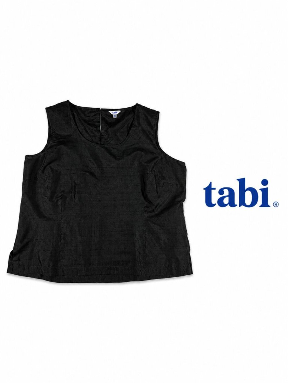 TABI Black Sleeveless Blouse ~ 2XL